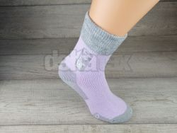 Ponožky thermo DELTA  svetlo fialová/ šedá