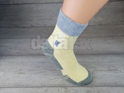 Ponožky thermo DELTA  svetlo žltá/ šedá