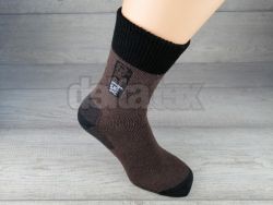 Ponožky thermo DELTA  tmavo hnedá/ čierna
