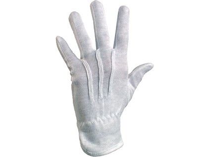 Textilní rukavice MAWA, s PVC terčíky, bílé, vel. 06